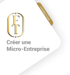 vignette avec languette formation et logo ftraining avec titre créer une microentreprise